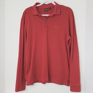 BOSS Hugo Boss long sleeve polo shirt, Sz L (PTP 21 inches)